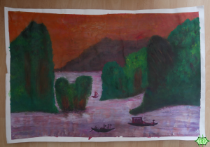 Thaïlande au coucher de soleil